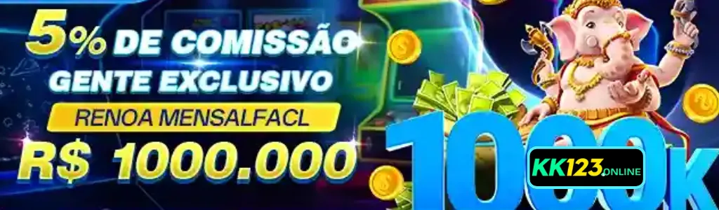 Comissão de 5% por indicações no KK123 cassino